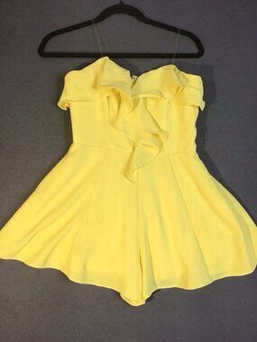 Do+ Be Women's Romper Size S 2 Pocket Color Yellow